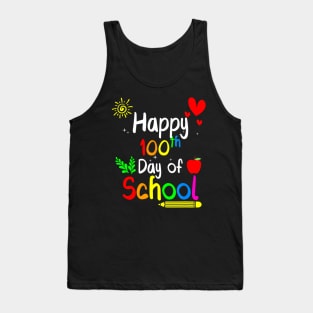 Happy 100Th Day Of School 100 Days Of School Teacher Tank Top